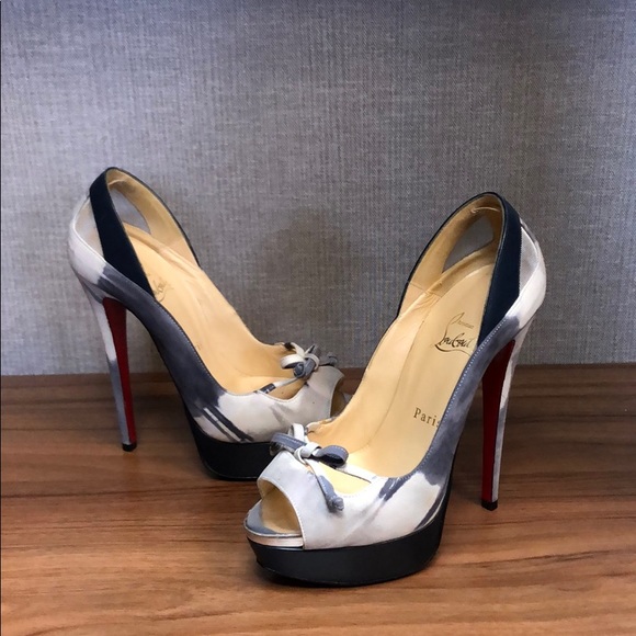 Christian Louboutin Tie Dye Peep Toe Platform - Picture 3 of 8